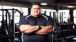 © Aleksej - Overweight man in a gym, contemplating fitness journey and weight loss