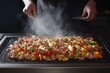 © AHNH2 - Sizzling Grill with Fresh Vegetables and Juicy Meat in Action