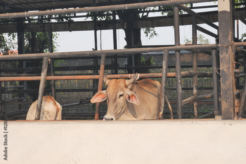 Visible Cattle Features: The image clearly shows the bodies, heads, and ...