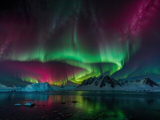 colored skies above the mountains