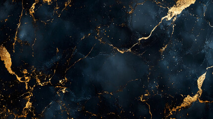 Leinwandbilder - Elegant Marble Textured Background with Golden Cracks and Patterns for Luxury Design Elements  Intricate Cracked Marble Surface with Shiny Metallic Accents and Composition for High End Decor Fashion