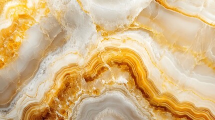 Poster - Exquisite Amber Toned Geode and Agate Minerals Displaying Captivating Natural Patterns and Textures   Stunning Detailed Close Up of Luxurious Geological Formations and Crystalline Structures