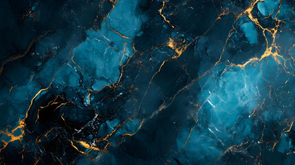 Aufkleber - Exquisite marbled texture with captivating golden veins and abstract patterns that create a stunning luxurious and contemporary visual experience