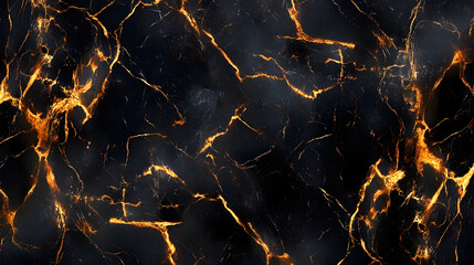 Poster - Fiery Fractal Eruption   Captivating abstract texture of glowing molten lava and dramatic energy explosion  design with a digital 3D rendered geological and natural material aesthetic  Intense