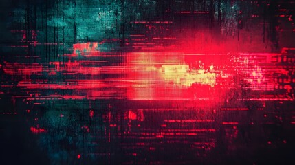 futuristic digital glitch abstract background with vibrant neon color gradients distortion effects a