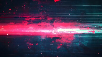 Poster - Futuristic fiery digital energy waves and particles bursting with luminous cosmic energy in a dynamic vibrant and surreal technology inspired digital art background