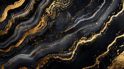 Fototapete - Luxurious abstract agate marble texture with golden glitter accents  Elegant sophisticated and visually striking design that can be used for a variety of premium backgrounds wallpapers