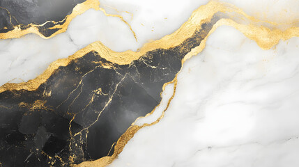 Fototapete - Luxurious abstract marble texture with golden metallic accents and a moody sophisticated vibe  Ideal for premium brand design fashion beauty and high end product packaging