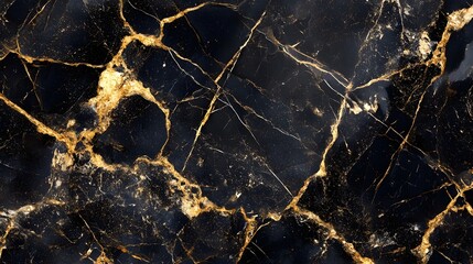 Aufkleber - Luxurious golden cracked marble textured abstract background with shiny and glossy finish  Ideal for premium branding packaging website design mobile wallpapers and editorial projects