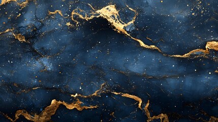 Aufkleber - Luxurious golden marble abstract background with dramatic splatter texture and metallic accents  This moody and mysterious digital has a premium