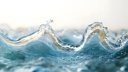 Leinwandbilder - Majestic and powerful crashing ocean wave with splashing turquoise blue water and dynamic foaming motion  Dramatic seascape with natural fluid movement energy and environmental force