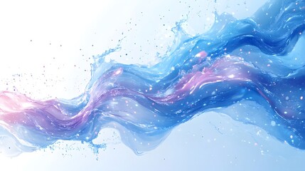 Leinwandbilder - Mesmerizing abstract digital art showcasing the fluid motion and dynamic interplay of vibrant colorful swirls and splashes creating a visually stunning and captivating contemporary design