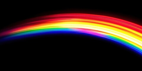 Wall Mural - rainbow is shown in a black background