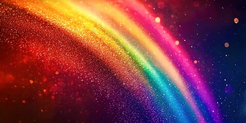 Wall Mural - Rainbow with a lot of sparkles
