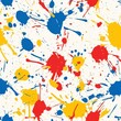 © Napat.T - Seamless Vibrant Paint Splatters Create Dynamic Pattern for Wallpaper Design