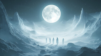 Wall Mural - atmospheric ghostly figures