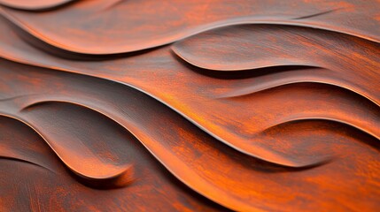 Wall Mural - Abstract close-up of textured wood with flowing patterns and warm tones, suitable for design backgrounds