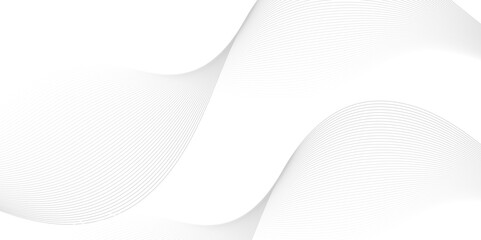 Wall Mural - white abstract vector background. abstract simple black white blend line wavy pattern. white and lig