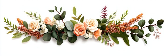 Wall Mural - Elegant Miniature Plant Arrangement with Soft Pastel Flowers