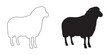 © Naseem - Sheep Silhouette - Clean and Elegant Livestock Illustration - Sheep Vector - Sheep Icon