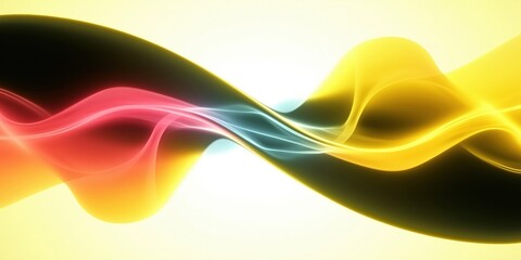 Wall Mural - digital design featuring smooth intertwining color streams