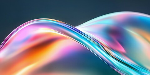 Wall Mural - visually striking digital art composition with fluid, colorful waves and smooth light transitions