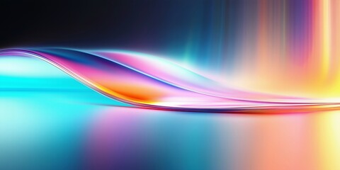 Wall Mural - abstract blurred gradient background with neon green, pink, and blue hues