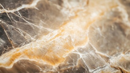 Aufkleber - Closeup view of a stunning marble surface displaying intricate patterns and natural earthy tones : Generative AI