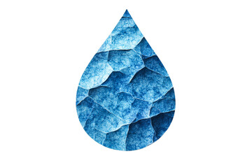 Wall Mural - textured blue drop design