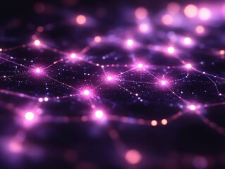 Poster - Purple Pink Lights Background