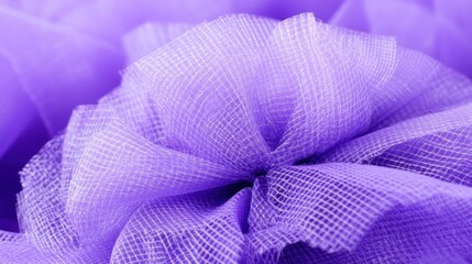 Close up of a Purple Mesh Fabric with a Woven Pattern and Synthetic Texture