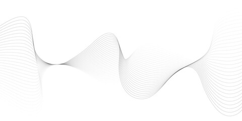 Poster - abstract vector background with wavy lines
