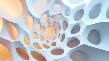 Elegant 3Drendered abstract algorithmic pattern, futuristic AI development theme