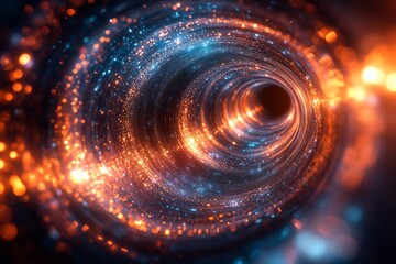 Wall Mural - the space-time tunnel in the vortex of the milky way