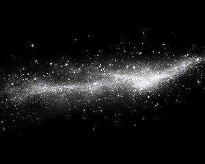 bright white galaxy of stars against a black background