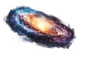 Wall Mural - Swirling galaxy with vibrant colors in space