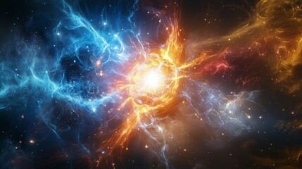 Wall Mural - the brilliant blooming of cosmic nebulae