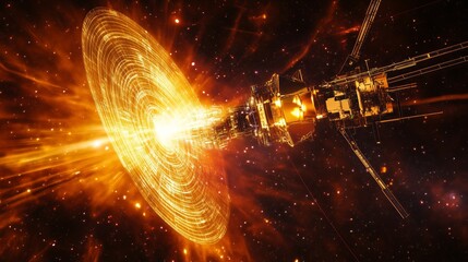 Wall Mural - observation of the interstellar space station