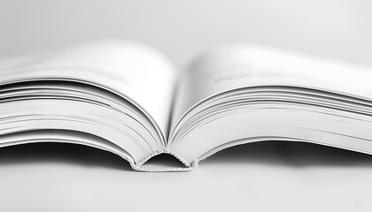 Wall Mural - Open book isolated on white background. 3d illustration. Mock-up.