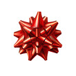 © Ahmad - red bow for Christmas gift wrapping and festive holiday decoration isolated on transparent background