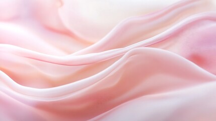Poster - Soft pastel silk fabric elegantly draping to create a gentle and smooth flowing texture : Generative AI