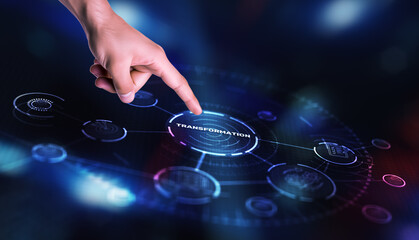 Transformation and Digitalization Technology and Business concept