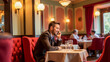© Rick Captura - Man Sitting at Table Engaged in Cell Phone Conversation