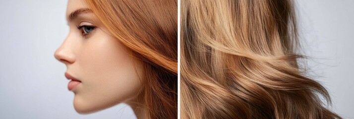Poster - Transformation of hair styles showcasing dull and unkempt versus stylish and professionally done hair. Generative AI