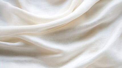 Poster - Soft White Fabric Draped Elegantly for Fashion and Textiles in Photography : Generative AI