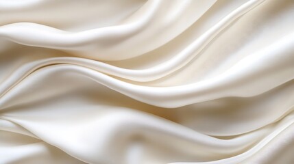 Aufkleber - Soft and smooth satin fabric elegantly draped in gentle folds creating a rich texture : Generative AI
