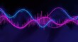 © Ardi - Vibrant audio visualization with neon waveforms and pulsating bars against a dark, textured background.