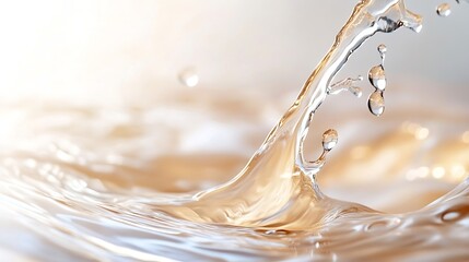 Poster - Dynamic splash of water droplets captured in a stunning closeup revealing the beauty of liquid movement : Generative AI