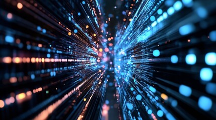 Leinwandbilder - Stunning Abstract Background of Colorful Light Rays Creating a Dynamic Visual Effect : Generative AI