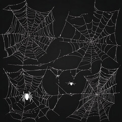 spider web with dew drops.